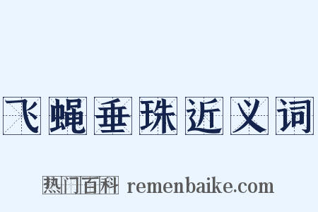 飞蝇垂珠近义词是什么意思的图片